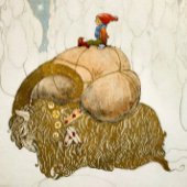 ヴィンテージユール(キリスト降誕祭)ヤギのアートクリスマスカード シーズンカード