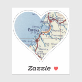 ヴィンテージユーレカCAの地図 シール