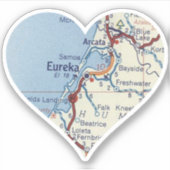 ヴィンテージユーレカCAの地図 シール (正面)