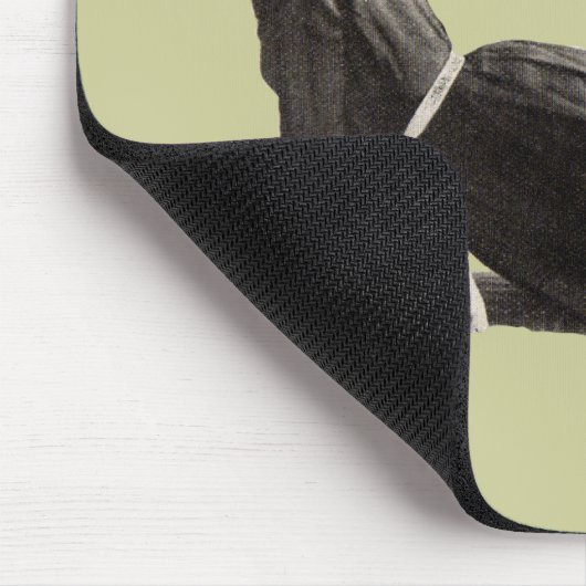 ヴィンテージヨガの女性が犬のポーズを上向きに マウスパッド (コーナー)