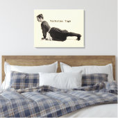 ヴィンテージヨガウーマンアップドッグアンティーク キャンバスプリント (インサイチュ (寝室))