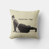 ヴィンテージヨガウーマンアップドッグアンティーク クッション (正面)
