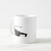 ヴィンテージヨガウーマンアップドッグアンティーク コーヒーマグカップ (正面左)