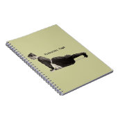 ヴィンテージヨガウーマンアップドッグアンティーク ノートブック (右側)