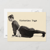 ヴィンテージヨガウーマンアップドッグアンティーク ポストカード (正面/裏面)