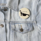 ヴィンテージヨガウーマンアップドッグアンティーク 缶バッジ (インサイチュ)