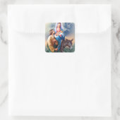 ヴィンテージヨセフとマリヤとベビー・イエス スクエアシール (バッグ)