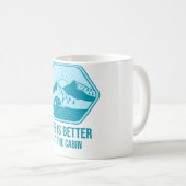 ヴィンテージヨセミテカリフォルニアホームオブザグリズリービー コーヒーマグカップ (正面右)