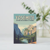 ヴィンテージヨセミテナショナルパークハーフドーム ポストカード (スタンド正面)