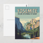 ヴィンテージヨセミテナショナルパークハーフドーム ポストカード (正面/裏面)