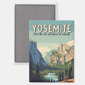 ヴィンテージヨセミテナショナルパークハーフドーム マグネット (正面/裏面)
