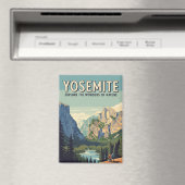 ヴィンテージヨセミテナショナルパークハーフドーム マグネット (インサイチュ (食洗機))