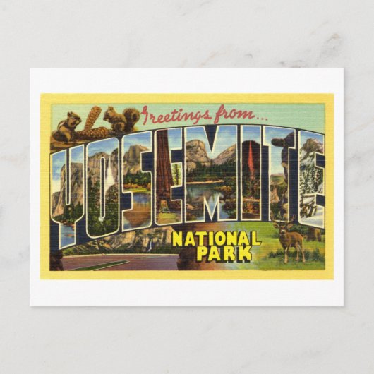 ヴィンテージヨセミテ国立公園 ポストカード (正面)