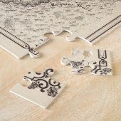 ヴィンテージヨセミテ渓谷の地図(1879) ジグソーパズル (側面)