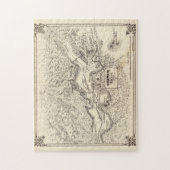 ヴィンテージヨセミテ渓谷の地図(1879) ジグソーパズル (縦)