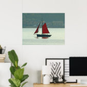 ヴィンテージヨットアットカーディフベイ ポスター (ホームオフィス)