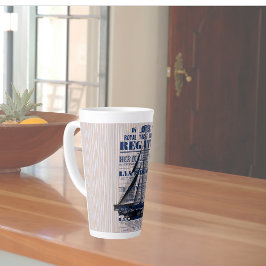 ヴィンテージヨットレガッタ広告 カフェラテマグ