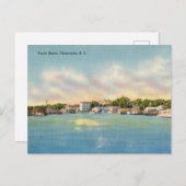 ヴィンテージヨット盆地,チャールストン,サウスカロライナ ポストカード (正面/裏面)