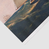 ヴィンテージヨット航海のボート船のデコページ 薄葉紙 (詳細)