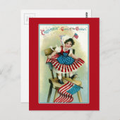 ヴィンテージヨンコロンビア国旗 ポストカード (正面/裏面)