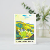 ヴィンテージヨークシャーダレスUK旅行ポスター ポストカード (スタンド正面)