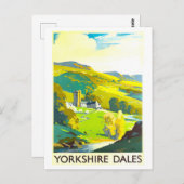 ヴィンテージヨークシャーダレスUK旅行ポスター ポストカード (正面/裏面)