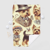 ヴィンテージヨークシャーテリアシームレス ゴルフタオル (インサイチュ)