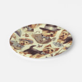 ヴィンテージヨークシャーテリアシームレス ペーパープレート (アングル)