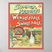 ヴィンテージヨークシャー鉄道旅行ガイドカバー ポスター (正面)