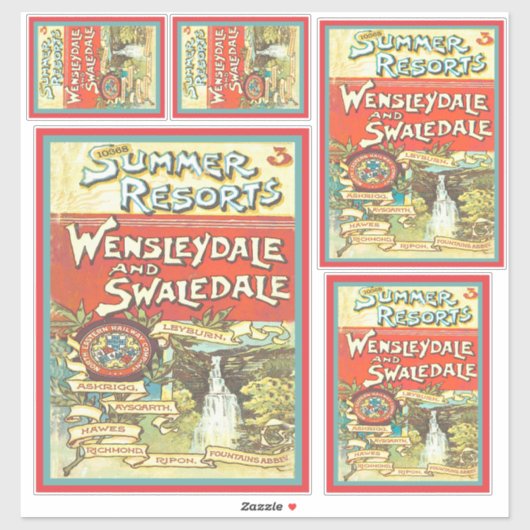 ヴィンテージヨークシャー鉄道観光客ガイドアートセット シール (シート)