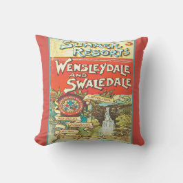 ヴィンテージヨークシャー鉄道観光客ガイドアートワーク クッション