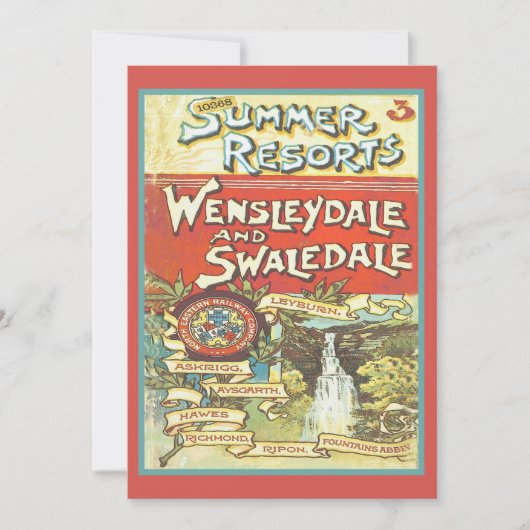 ヴィンテージヨークシャー鉄道観光客ガイドカバーアート カード (正面)