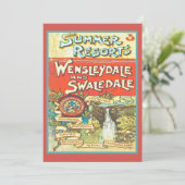 ヴィンテージヨークシャー鉄道観光客ガイドカバーアート カード (スタンド正面)