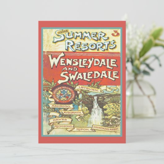 ヴィンテージヨークシャー鉄道観光客ガイドカバーアート カード (スタンド正面)