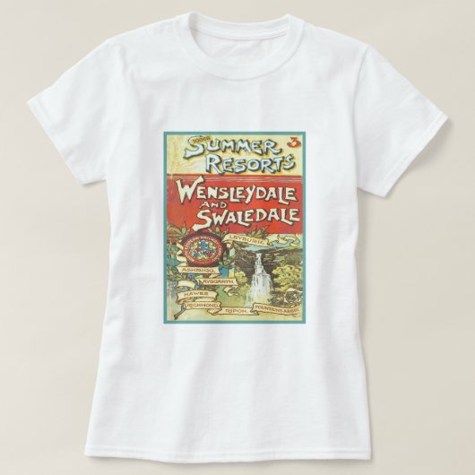 ヴィンテージヨークシャー鉄道観光客ガイドカバーアート トライブレンドＴシャツ (デザイン正面)