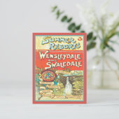 ヴィンテージヨークシャー鉄道観光客ガイドカバーアート ポストカード (スタンド正面)