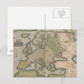 ヴィンテージヨーロッパの地図(1570年) ポストカード (正面/裏面)