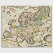 ヴィンテージヨーロッパの地図（1596年） ラッピングペーパー (フラット)