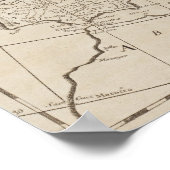 ヴィンテージヨーロッパの地図(1800年) ポスター (角)