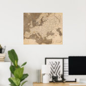 ヴィンテージヨーロッパの地図（1804年） ポスター (ホームオフィス)