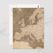 ヴィンテージヨーロッパの地図（1804年） ポストカード (正面/裏面)