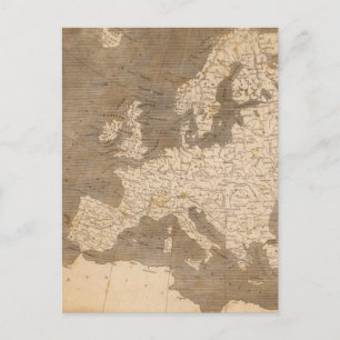 ヴィンテージヨーロッパの地図(1804年) ポストカード
