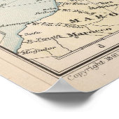 ヴィンテージヨーロッパの地図（1892年） ポスター (角)