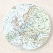 ヴィンテージヨーロッパの地図（1899年） コースター (正面)
