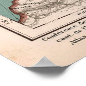 ヴィンテージヨーロッパの地図（1921年） ポスター (角)