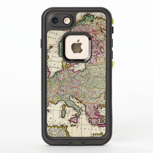 ヴィンテージヨーロッパの地図 LifeProof iPhoneケース (裏面)