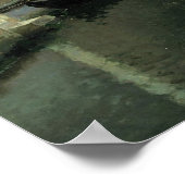 ヴィンテージヨーロッパの絵を描街並み ポスター (角)