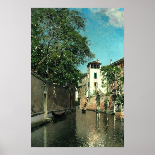 ヴィンテージヨーロッパの絵を描街並み ポスター (正面)