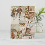 ヴィンテージヨーロッパクリスマスカードパールきらめく (スタンド正面)