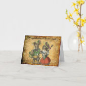 ヴィンテージヨーロッパダシュント夫婦の新しいカード カード (黄色い花)